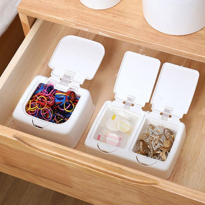 커버 원터치 미니 수납케이스 악세사리 정리함, 1칸형, 1개