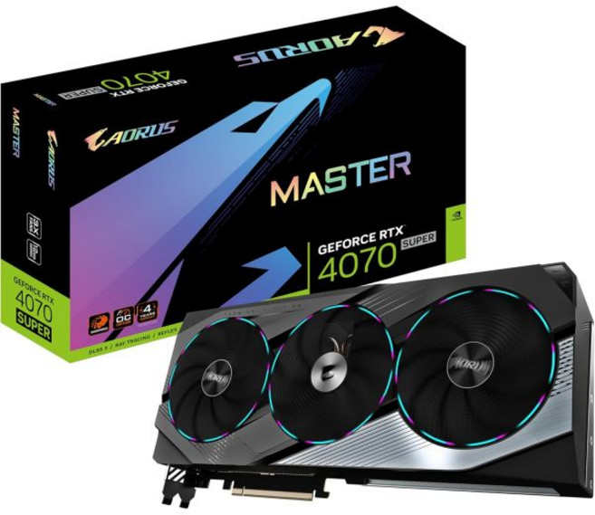 기가바이트 GV-N407SWF3OC-12GD NVIDIA RTX4070 슈퍼 장착 그래픽 카드 GDDR6X 12GB, 1. RTX4070 Super:AORUS Model