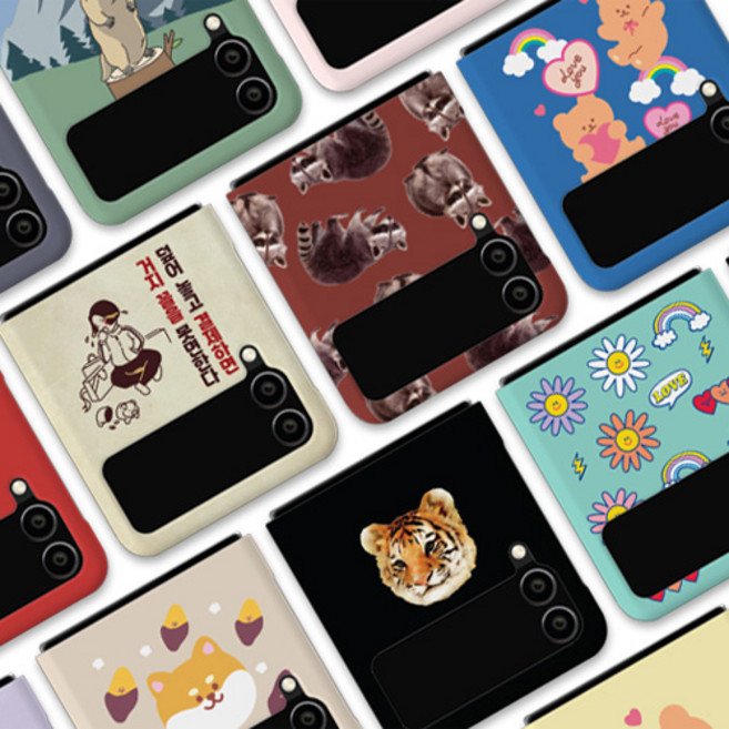 시안샵 TRY 갤럭시Z플립3 3D곡면하드 모음 시즌2 F711 + 단선방지