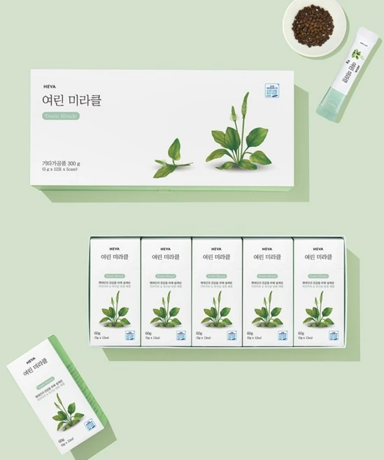 파코메리 HEVA 헤바 여린 미라클 차전자피 식이섬유 발효곡물 유산균, 60개, 5g - 쿠팡