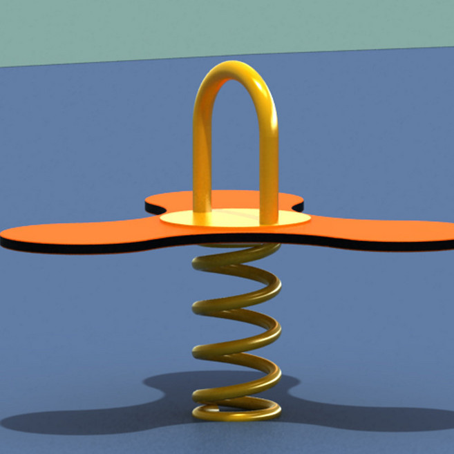 흔들말 스프링 시소 놀이터 스프링시소 유치원 공원 기린, 1개, 69_꽃접시