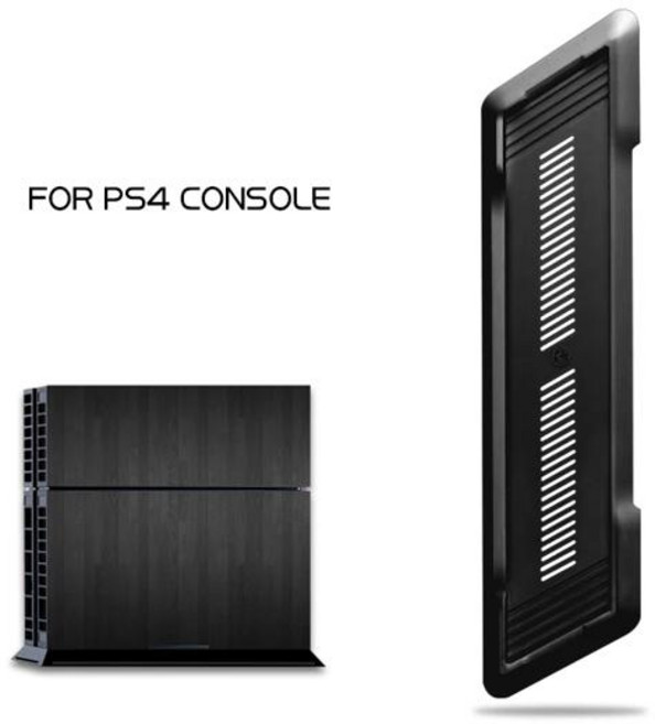 PS4 슬림프로 콘솔 액세서리용 수직 스탠드 도크 마운트 지지대 베이스 홀더 크래들, For PS4 Console, 1개, 2) Console with black  Vertica, [02] For  PS4