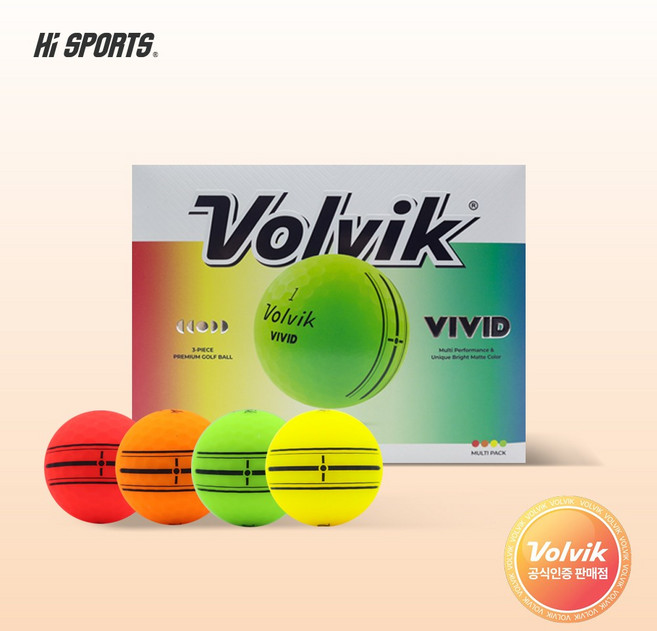 볼빅 뉴비비드 12구 컬러 무광 3피스 포커스라인, 혼합, 1개