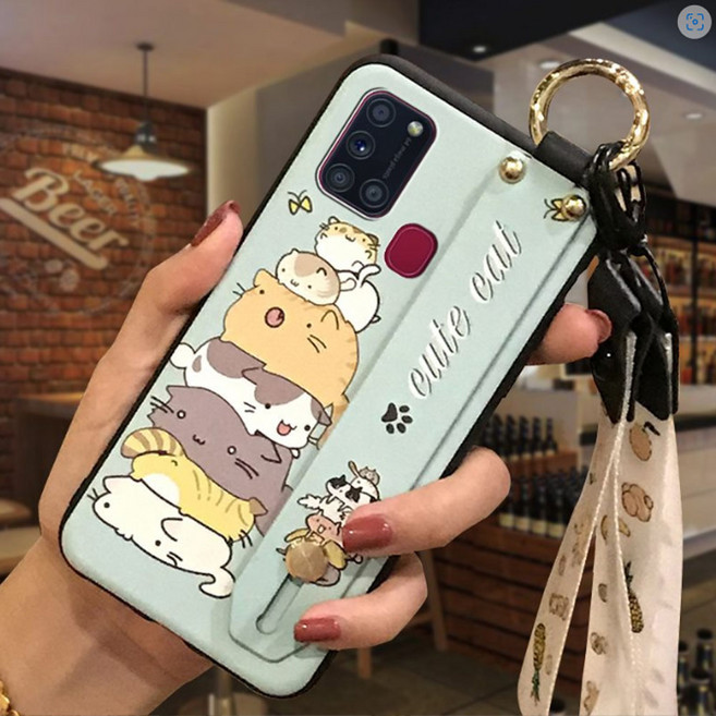 알저스트 키즈폰 갤럭시 겔 X커버5 XCOVER5 SM-G525 케이스 신비폰2 신비폰3 동전 카드지갑 목걸이줄 6095