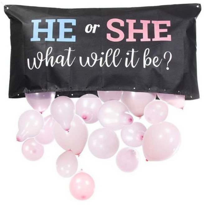 아벤바이(ARVENby) 젠더리빌 성별확인 풍선 파티용품, He or She