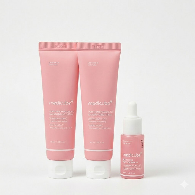 메디큐브 PDRN 핑크 히알루로닉 수분크림 50ml 더블기획 (+앰플10ml), 1