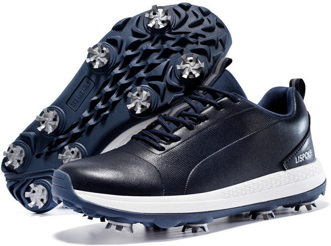LISPOLE 高爾夫運動鞋 男士防滑防水休閒釘鞋