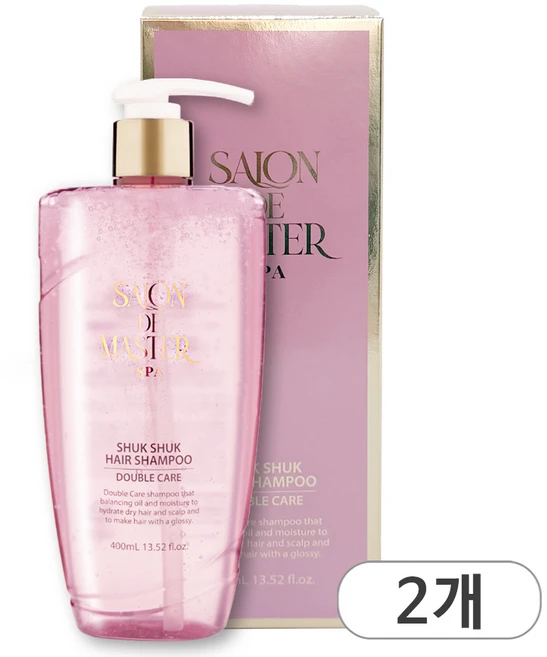 살롱드 마스터 쓕쓕 헤어샴푸 더블케어 (사용기한 26년 9월 ), 2개, 400ml - 쿠팡