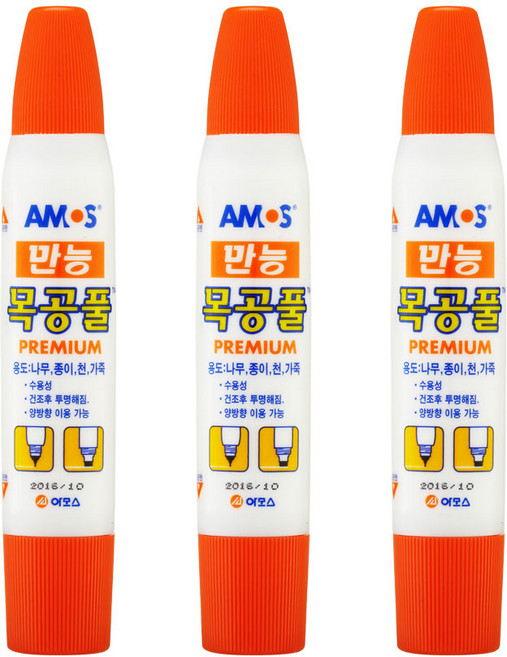 아모스 만능 목공풀 36g, 74g, 3개