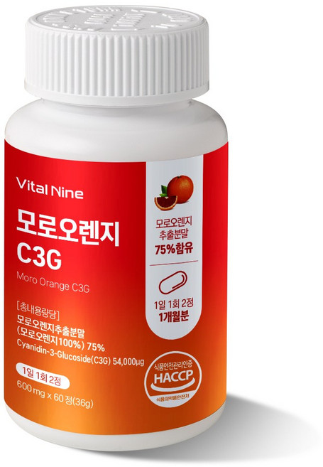 모로실 모로오렌지100% C3G 다이어트 보조제, 1개, 60정