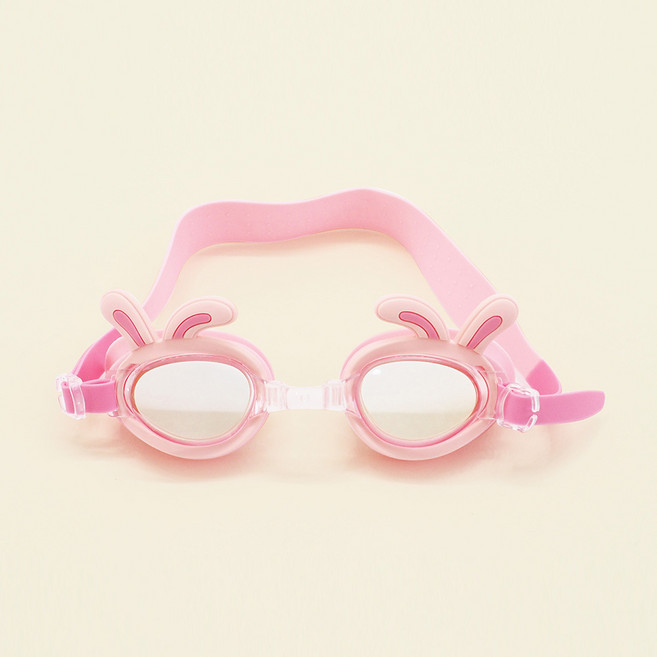 MULNORY 어린이 수경 키즈 수영 물안경 생존수영 핑크래빗, 핑크, 1개