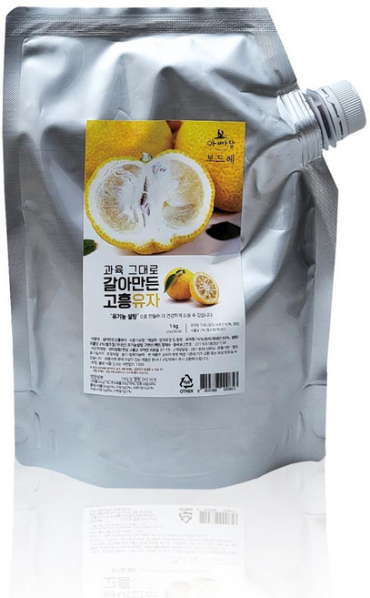 아빠랑 과육 그대로 갈아만든 고흥 유자 1kg, 1개