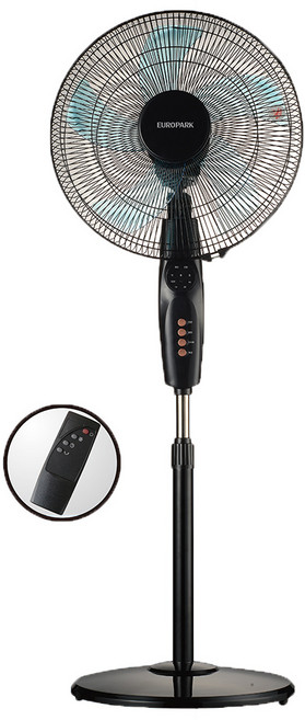 유로파크 16형 업소 거실용 스탠드형 리모컨 선풍기, EU-8916FR