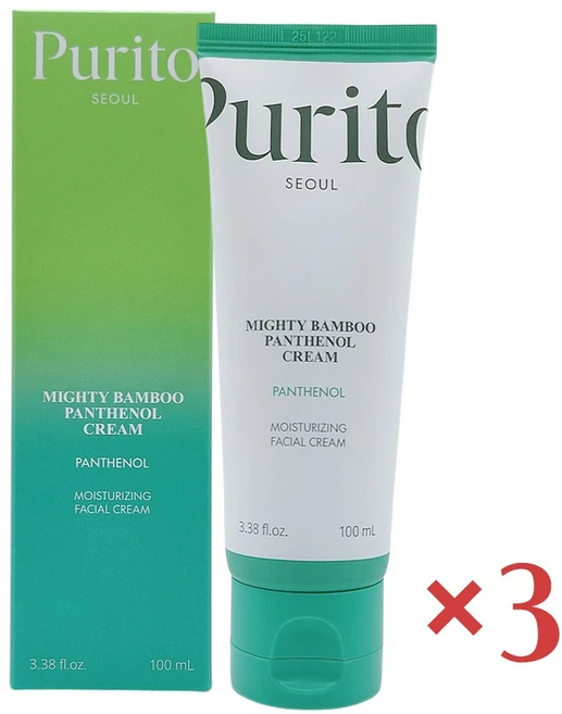 퓨리토 마이티 밤부 판테놀 크림, 3개, 100ml - 쿠팡