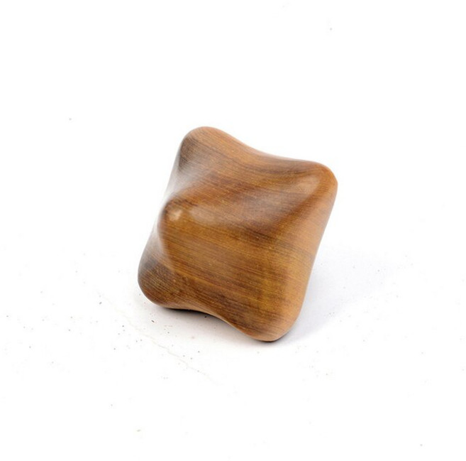 손가락 미니 괄사 지압 얼굴 눈 붓기 빼기 부종나무 향기로운 육각 침술 공 손 마사지 도구 베트남 1 개, [03] YW, 1개