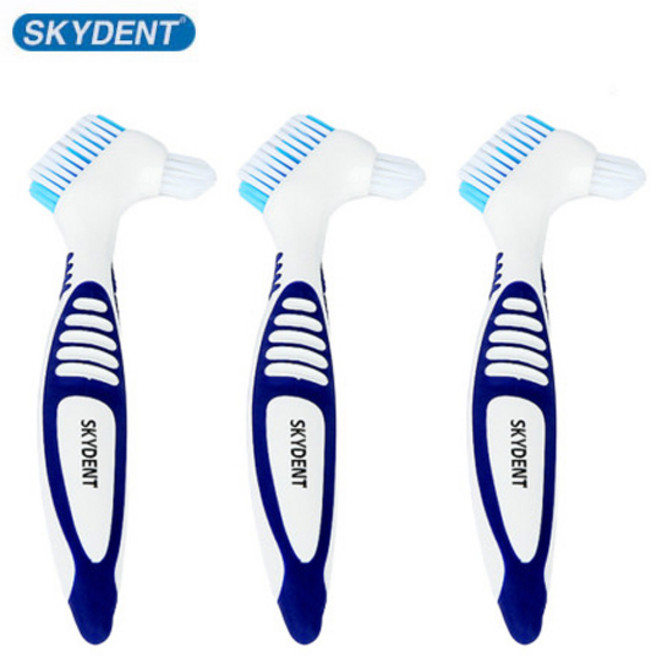 [치과전용] 스카이덴트 틀니 세척전용 브러쉬 틀니 전용 칫솔, 3개입