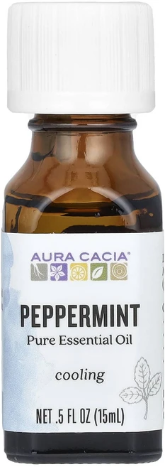 Aura Cacia 퓨어 에센셜 오일 페퍼민트 15ml(0.5fl oz), AuraCacia퓨어에센셜오일페퍼민트15ml05floz, 1개, 15ml - 쿠팡