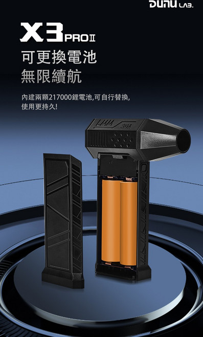 DUNU LAB. X3 PRO II 暴力吹塵器 可更換電池 三檔風速, 1套