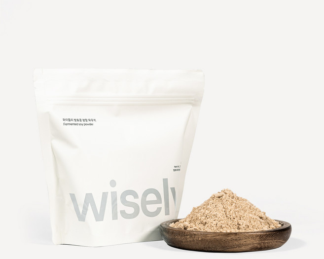 와이즐리 발효콩 분말 파우치 특허균주 국산콩 이계호 교수개발 청국장 분말 대용량, 3개, 300g
