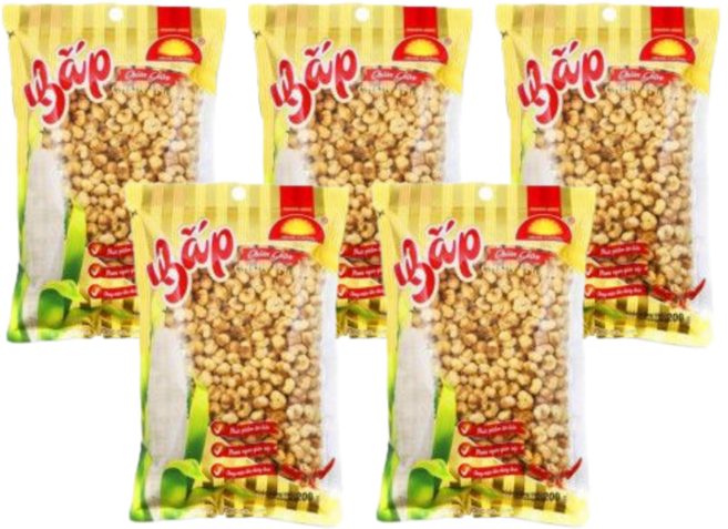 옥수수과자 Bap chien gion, 200g, 5개