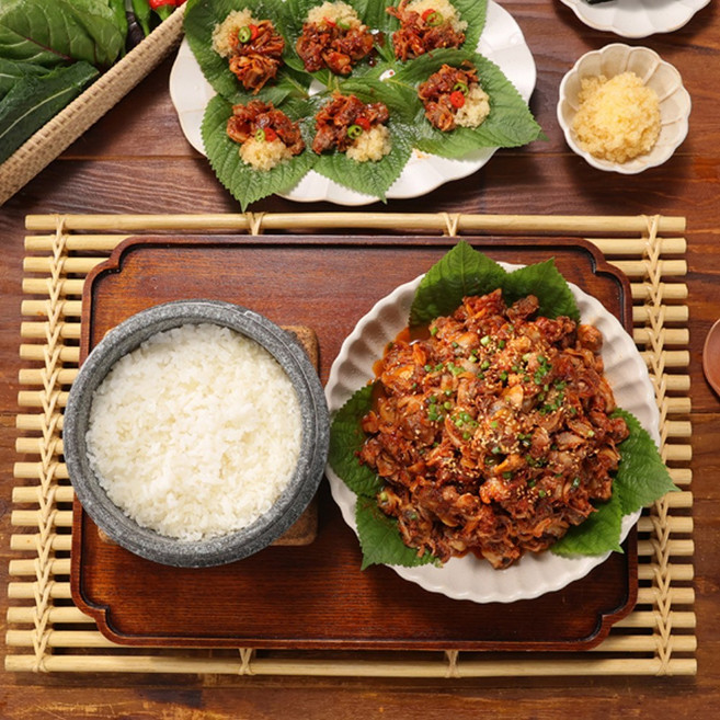 [인포벨 홈쇼핑]해물식탁 벌교 꼬막장 100% 국내산 벌교 꼬막 간단하게 바로 깐꼬막 맛있는 양념 비빔장, 120g, 7개