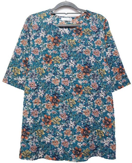 형제상회 할머니티 라운드 빅사이즈 지지미 할머니옷 여름 7부 국산 0021SS03