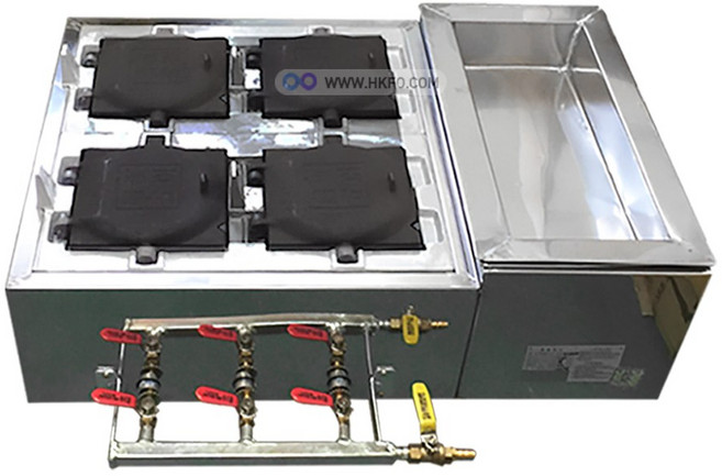 한국기계MC LPG용 4구 4P 고급형 스테인레스 중국호떡 버블호떡 호떡기계, LPG용 4구 4P 고급형 스테인레스 중국 버블호떡기계