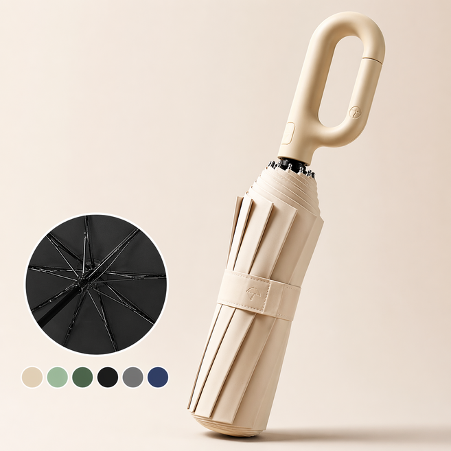 1+1 브람스 3단 접이식 자동 양산 우산 UV차단 고급 고리형 대형