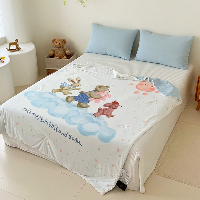 暐可家居 雲朵奶霜蠶絲冰冰被 150x200cm 涼感被, 暖暖漫步