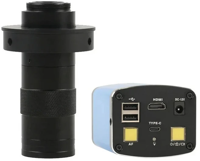 AF 자동 초점 측정 비디오 HDMI 현미경 카메라 1080P SONY IMX307 줌 C 산업용 교육 검사용 마운트 렌즈, 11 With 10-130X Lens