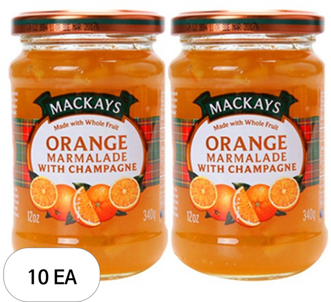 맥케이 오렌지 마멀레이드 잼, 340g, 10개