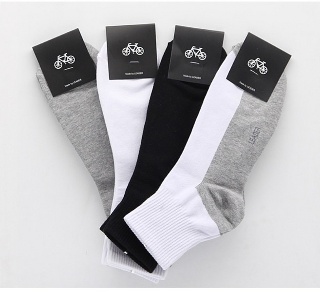 남성 중목 스포츠 캐주얼 양말 5켤레