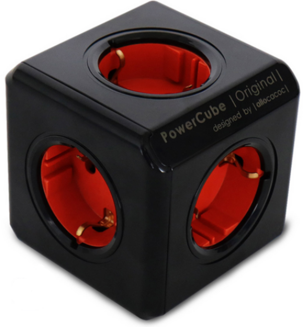 천하지엘씨 파워큐브 멀티탭 2.0 오리지널, 7.5cm, B(블랙), 1개