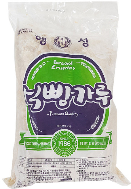 행성식품 (냉동) 식빵가루 2kg 습식 굵은빵가루, 1kg, 1개