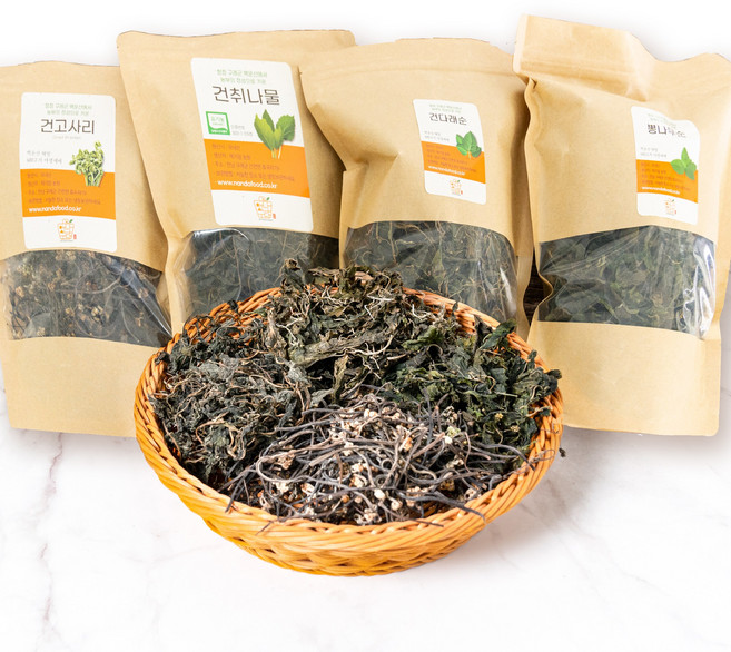 광양 백운산 말린 고사리 다래순 뽕잎순 취나물순 100g 선물세트 1개