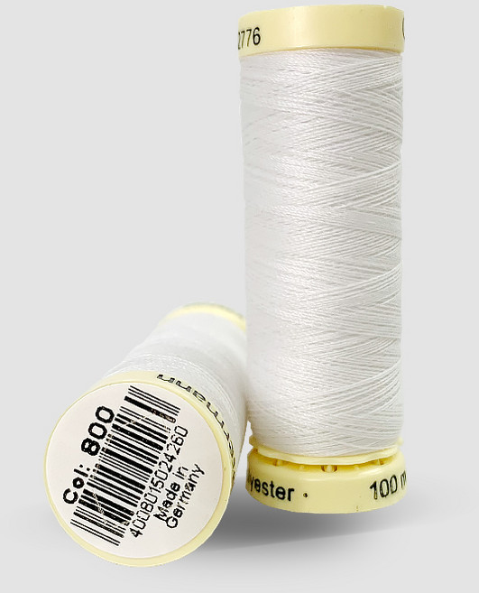 [얀스토어] 구터만 폴리사 아플리케실100m 퀼팅실 재봉사 자수실, 800. 화이트, 100m, 1개