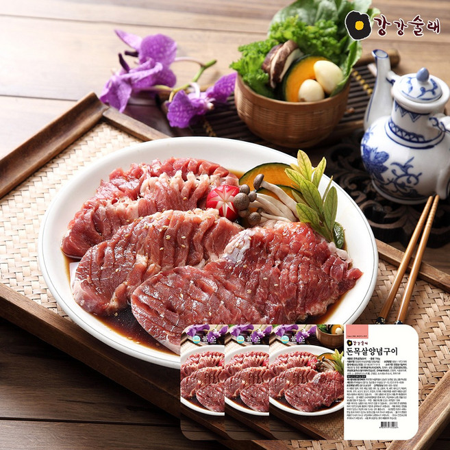 [강강술래] 돈목살양념구이 700g x 3개