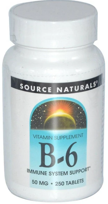 Source Naturals B-6 50mg 타블렛, 1개, 250정 - 쿠팡