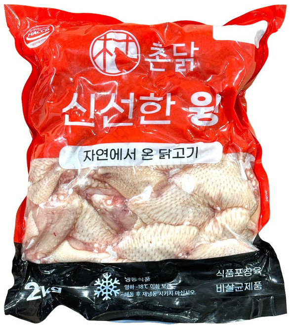 촌닭 닭윙 중간날개 국내산 냉동, 1개, 2kg
