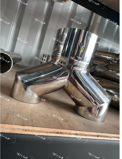 白鐵排氣管三通接頭 入口63mm 雙邊出口51mm 厚度1.2mm, 1個