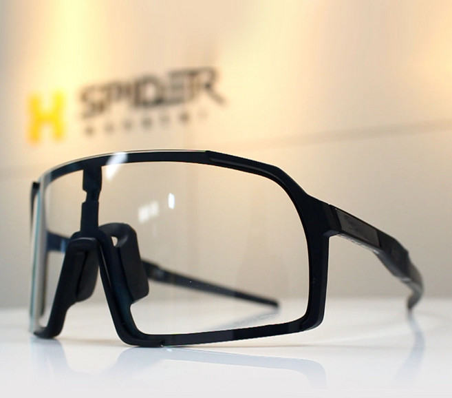 스파이더몬스터 자전거고글 편광 변색 남녀공용 라이딩 고글 타이탄, 변색렌즈, 1개