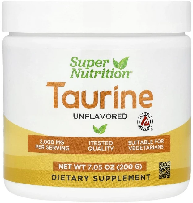 슈퍼뉴트리션 타우린 2000mg 무맛 파우더 Taurine Unflavored 200g - 쿠팡