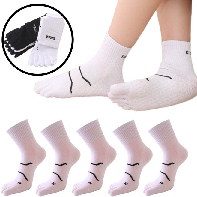 씨엠 발가락 스포츠 패션 남성 면 양말 5P