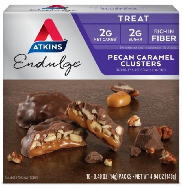 ATKINS Advantage 山核桃焦糖塊棒, 1個, 140g
