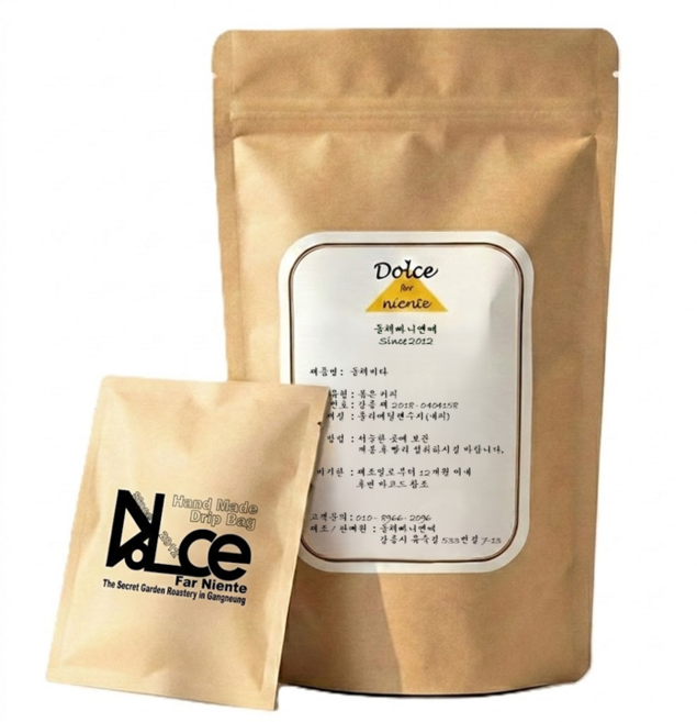 [강릉 1인 로스터리] 수제 드립백 돌체비타 블렌딩, 15g, 5개입, 1세트