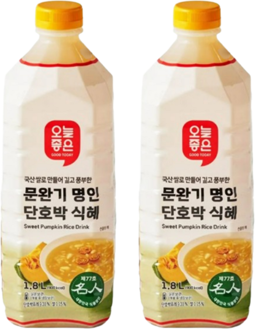 오늘좋은 문완기 명인 단호박식혜, 2개, 1.8L