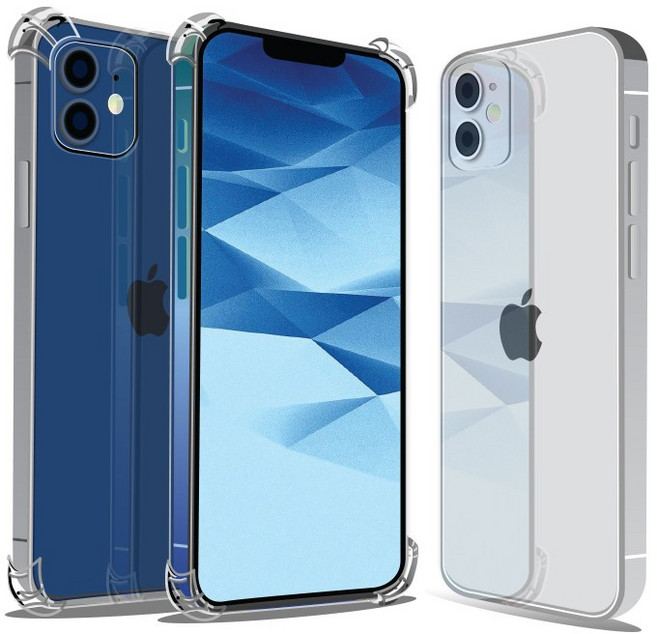 핫티몰 이중 에어 쿠션 범퍼 아이폰 갤럭시 전기종 투명 젤리 케이스