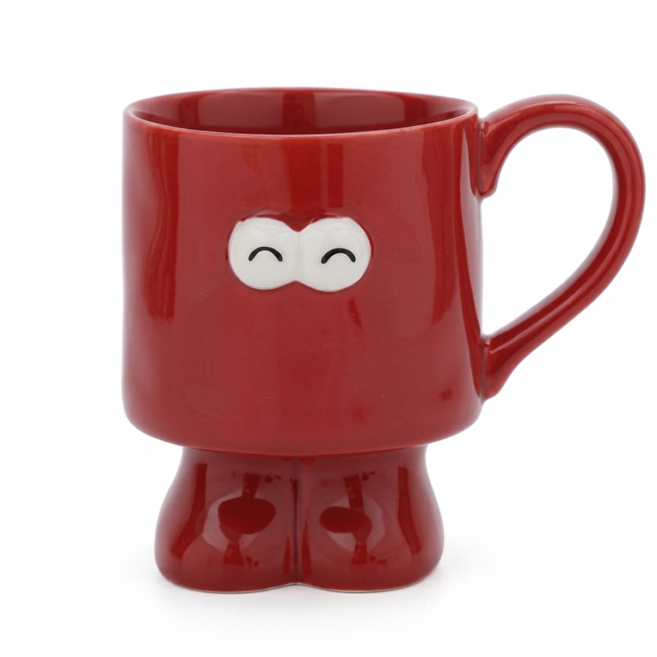 리츠센 뚜벅 이모지 머그컵, 1개, 레드