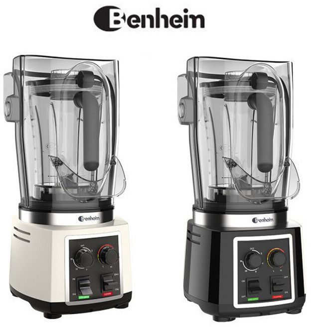 벤하임 저소음 초고속 블렌더 BHSM-004-001 노이즈커버 2리터 대용량 믹서기 6중칼날 탸이머기능, 벤하임 블렌더 BHSM-004-001 아이보리