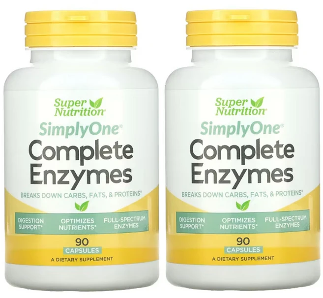 슈퍼뉴트리션 SimplyOne 완전한 효소 90캡슐, 2개, 90정 - 쿠팡